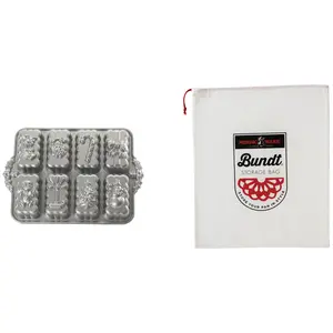 Nordic Ware Holiday Mini Loaf Pan & Storage BagSet