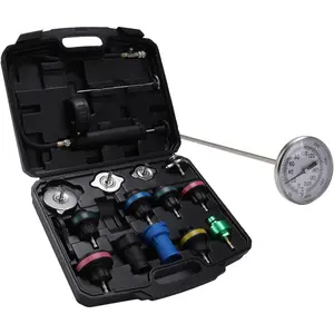 16 count Universal Radiator  Tester Kit,Coolant  Tester kit with 13 Radiator Adapters, Coolant Leak Detector for   Cooling System
