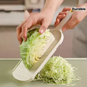 Cabbage Slicer and Chopper with Ergonomic Handle, Efficient Vegetable Cutter for Salad, Carrots, Cucumbers, Includes Storage Box
