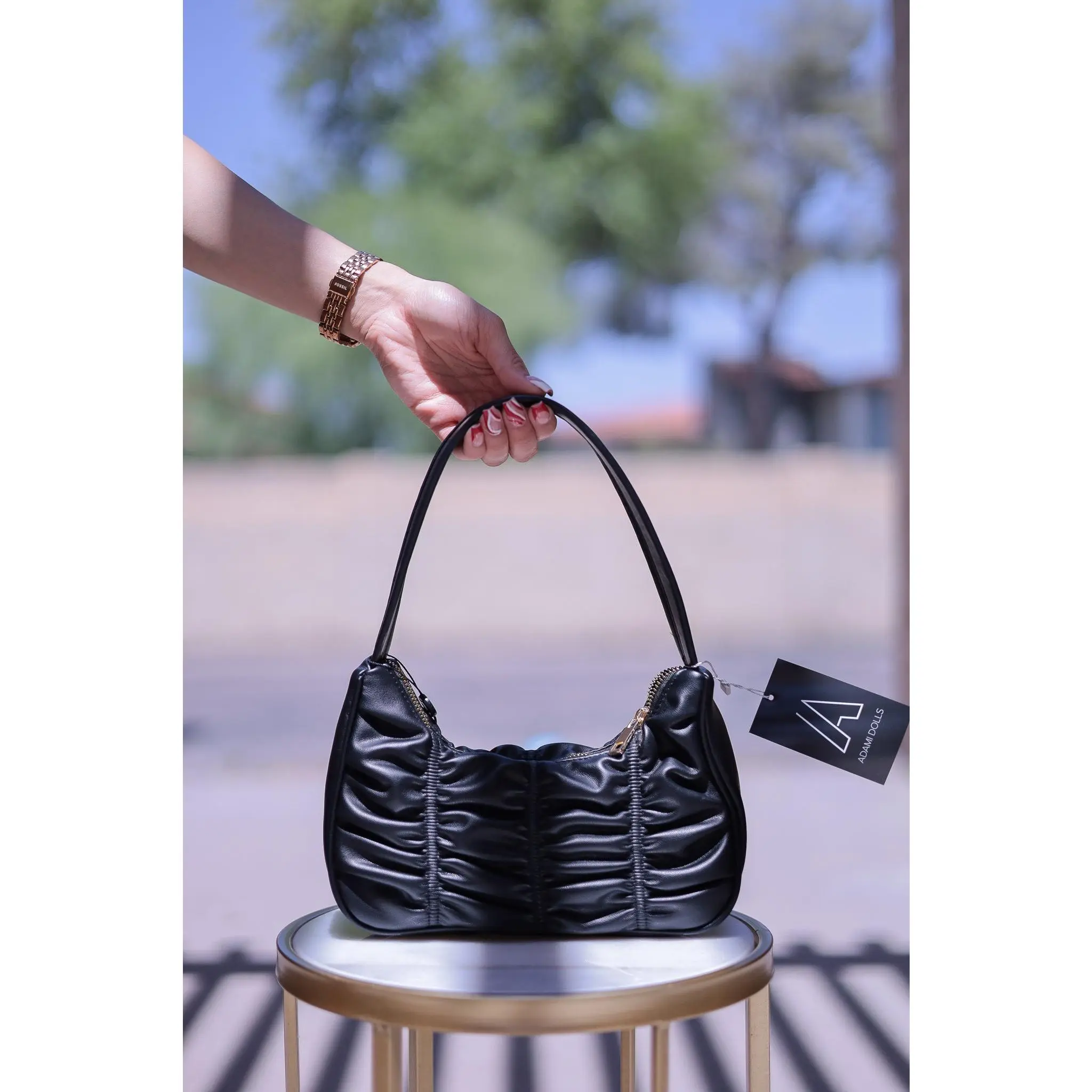 Black - Scrunchie Shoulder Bag