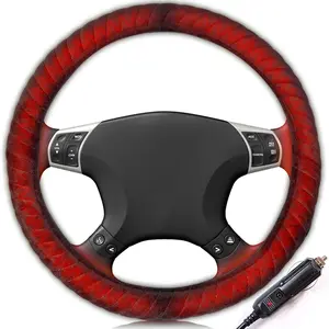 Car Heating Steering Wheel Cover 12V-Car Hand Warmer Steering Wheel Cover, Fast Heating Universal Type Suitable for Cars, Trucks, Trucks, SUV