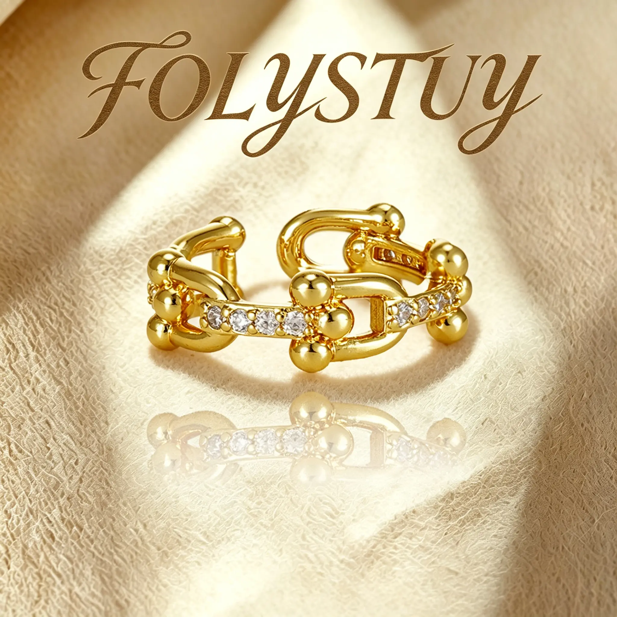 FOLYSTUY (Z124) Fashion Trends Ring for Women and Men - Unisex Geometric Design