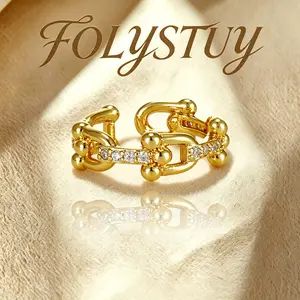 FOLYSTUY (Z124) Fashion Trends Ring for Women and Men - Unisex Geometric Design