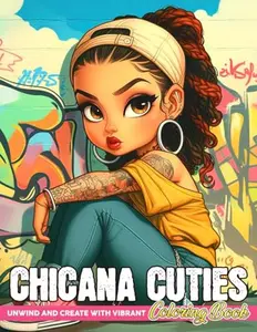Chicana Cuties Coloring Book: Adorable Gangsta Vibes Coloring Pages with Kawaii Outfits, Cool Attitudes, Trendy Ink, and Urban Chic Illustrations for All Ages Relaxation