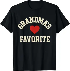 Grandma’s Favorite Heart Family Nana Grandma Mother’s Day T-Shirt