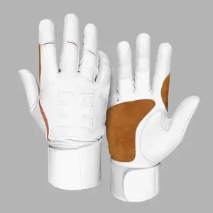 White Baseball Batting Gloves