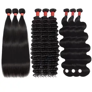 30 Indian human hair bundles wholesale deal (varied 10”-28” stright/body wave/deep wave