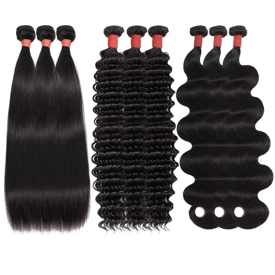 30 Indian human hair bundles wholesale deal (varied 10”-28” stright/body wave/deep wave