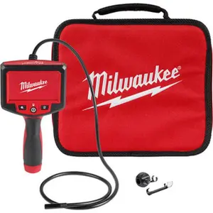 Milwaukee Tool Borescopes & Borescope Kits, Borescope Type: Inspection Camera, Magnification: 0x, Scope Diameter: 10mm, Maximum Viewing Distance: 4ft, Scope Length: 4ft, Adjustable Focus: Yes 2319-20