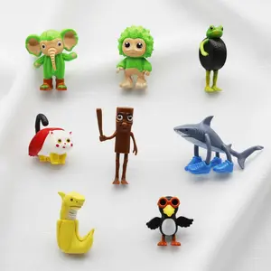 8-Piece Large Italian Brainrot Action Figures Set, Steal-The-Brain Toys, Tralalero Action Figures, Tung Tung Sahur Dolls, Kids Party Gifts