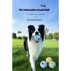 Pet Interactive Sound Ball,The Mellow Dog Cat Pet Voice Ball,Interactive Pet Squeaky Toys