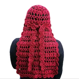 Lacy Crochet Headwrap Durag - Boho Chic Handmade Accessory for Women