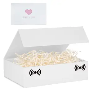 Medium Cardboard Gift Boxes with Lids for Presents, Beautiful Gift Box, Gift Boxes for Clothes, Shirt Boxes, 10.7'x7'x2.8'