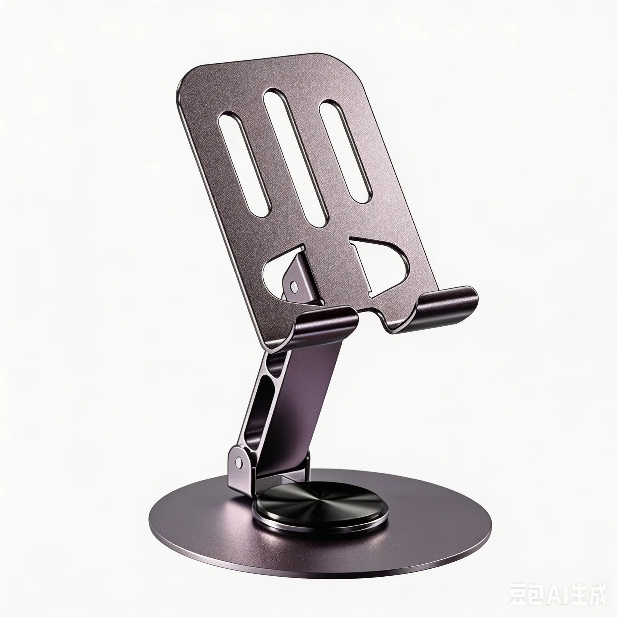 Foldable 360° Rotating Mobile Phone Stand Desk Accessory with Space-Saving Design, Adjustable Holder for iPhone, iPad & Thick-Case Smartphones, Protective Rubber Padding, Affordable Aesthetic Phone Mount