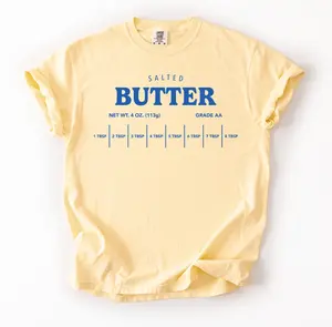 Vintage Salted Butter Funny TShirt, Retro Comfort Colors Graphic Tee, Funny Streetwear Shirt, Cooking Top, Relaxed Fit Retro Tshirt