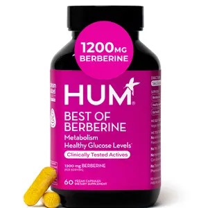 HUM Best of Berberine Supplement 1200mg - Advanced Bioavailability, Pure Potency for Metabolic Wellness, Enhanced with BioPerine for Maximum Absorption (60 Capsules)