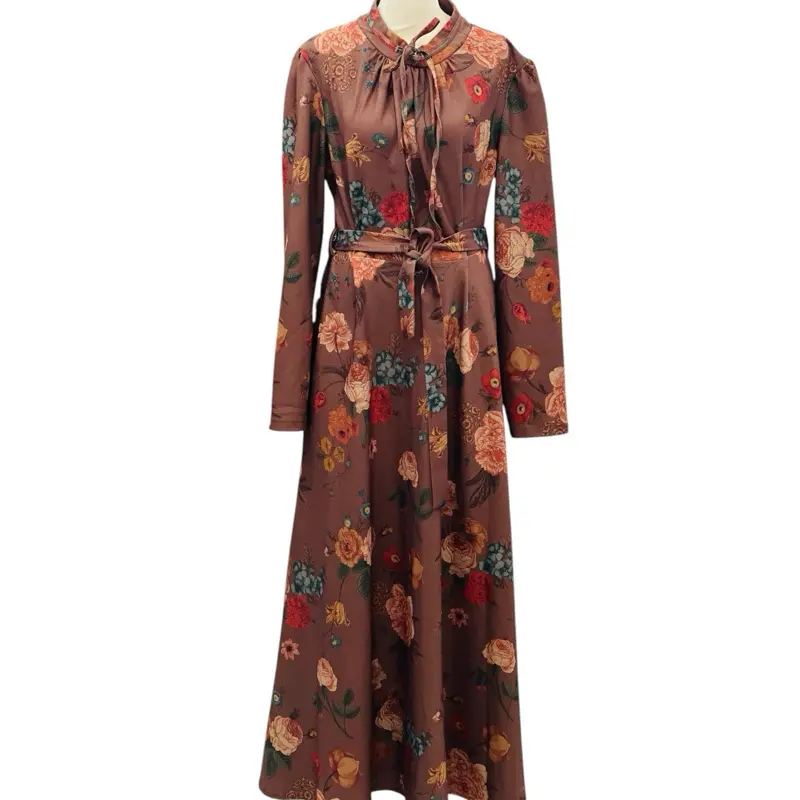 Sohana Woven Dress - Floral Print, Long Sleeves, Waist Tie, Casual Style,  Sale Price $40 || Size-46.Womenswear - TikTok Shop