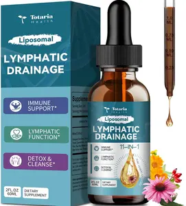 BIG SALE 2026!!!   Liposomal Lymphatic Drainage Drops - 11 In 1 Organic Lymphatic Drainage Supplement with Burdock Root, Echinacea, Elderberry, Calendula, Cleavers Herb, Dandelion Supports Lymphatic Health 2 FL.OZ