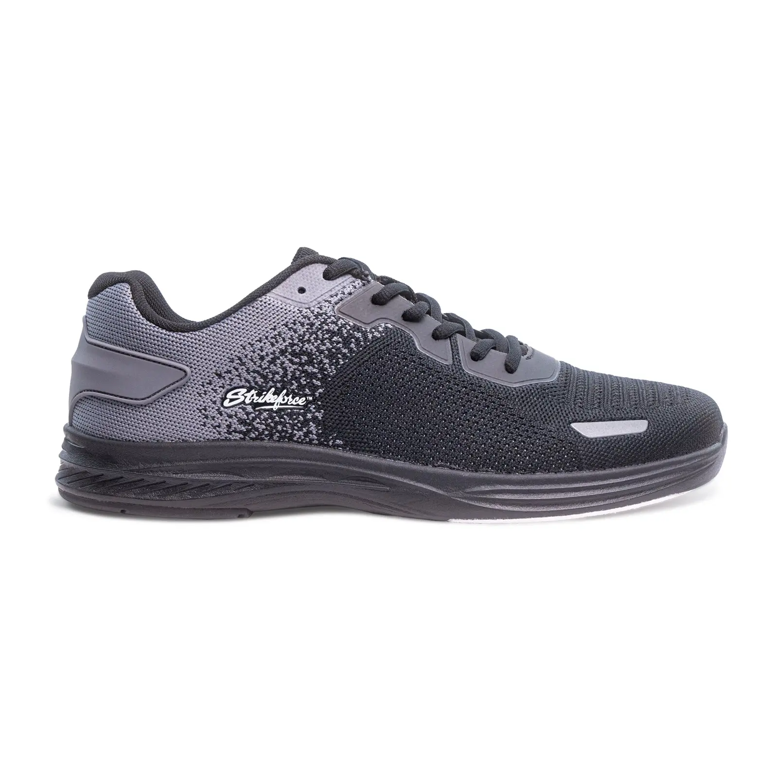 KR Strikeforce Men's Wingman Bowling Sports Shoes - Black/Carbon, Athletic Lace-Up Shoes with Mesh & PU Upper and Open-Cell Foam Comfort, Sports Shoe, Athletic Shoes