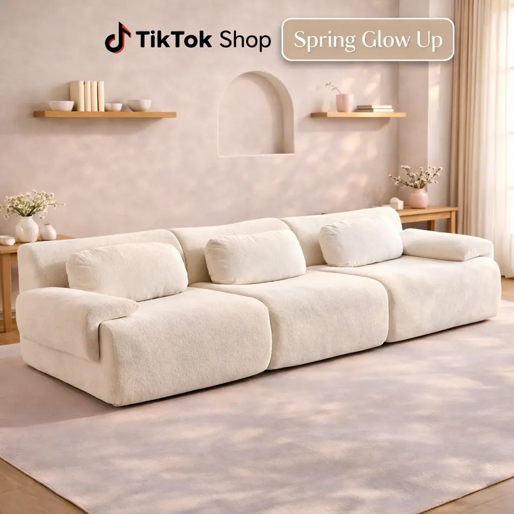 Oversized Modular Cloud Couch – Boneless Sectional Sofa with Multiple ...