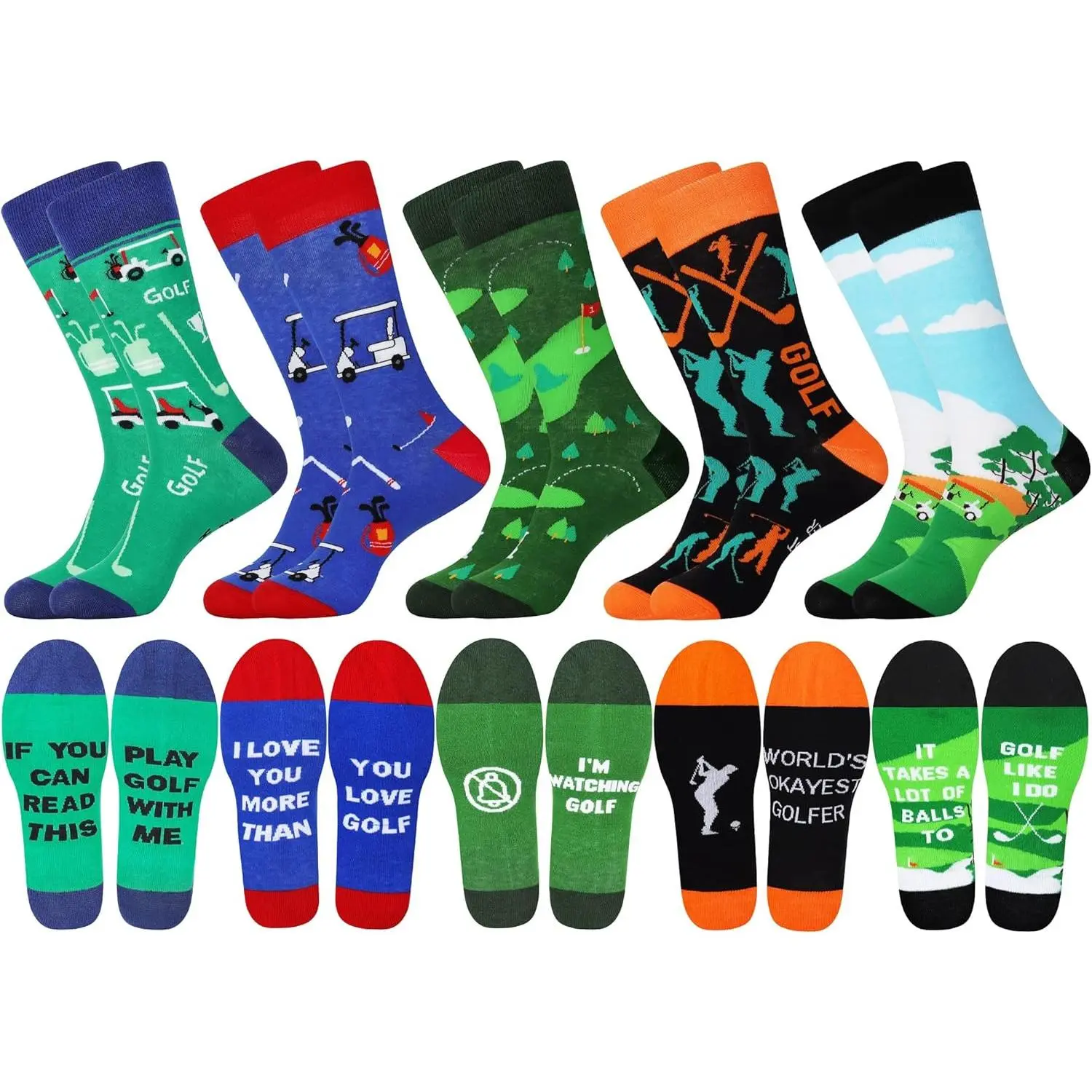 Mens Funny Fun Crazy Funky Dress Crew Socks Gifts for Men Dad Grandpa