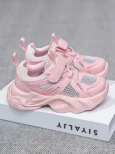 2026 New Trendy Girl Dad Shoes, Breathable Mesh Velcro Closure, Dual Laces Design, Thick Anti-Slip Soft Sole, Casual Sport Sneakers, Nonslip Trainers, Thick Soled Trainers