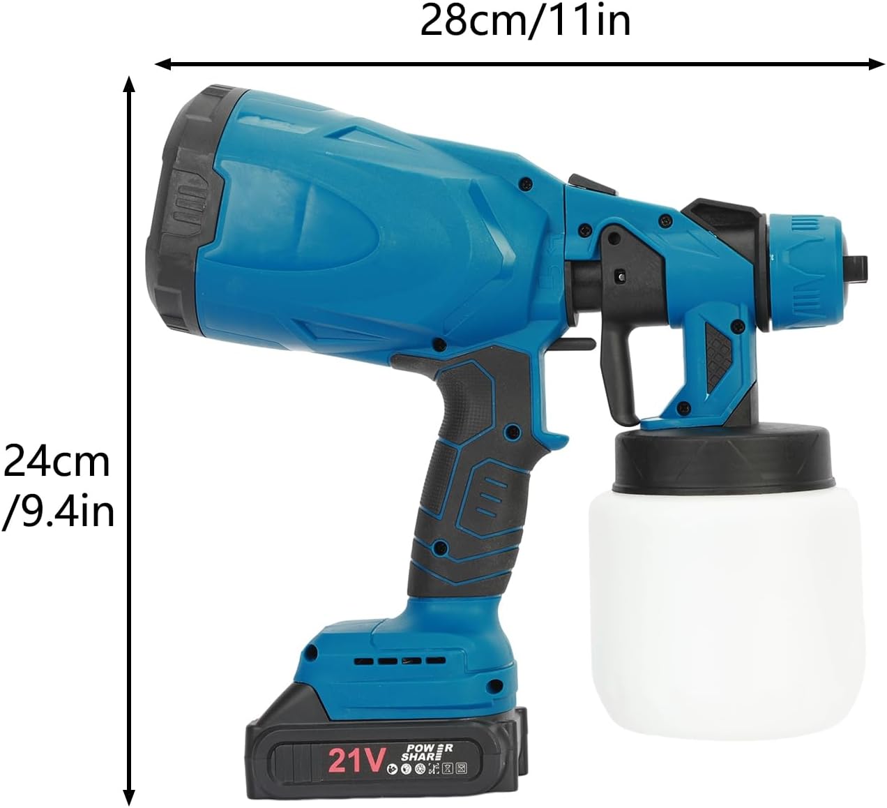 Cordless spray gun, rechargeable electric spray gun, long-distance spraying, 3 spraying modes, spray gun kit, suitable for furniture, walls, ceilings, doors, home DIY painting, etc.