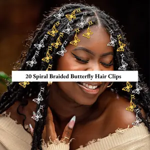 20pcs Butterfly Hair Charms Set Silver Gold Alloy Dreadlock Beads with Hollow Out Pendants Perfect for Braids Ponytails and Boho Hairstyles Great for Festivals and Daily Stylish Looks