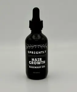 Sprightly Hair Growth Oil - Rosemary Formula for Hair Health - 2oz Bottle with Dropper - Natural Ingredients