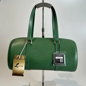 Pre-owned Louis Vuitton Epi Leather Top Handle Bag Forest Green 23776770