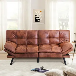 Futon Sofa Bed Convertible Couch,Memory Foam Futon Sofa Couch,Sleeper Futons Sofa Couches,Small Splitback Modern Loveseat Sofa Bed For Living Room,Office,Apartment