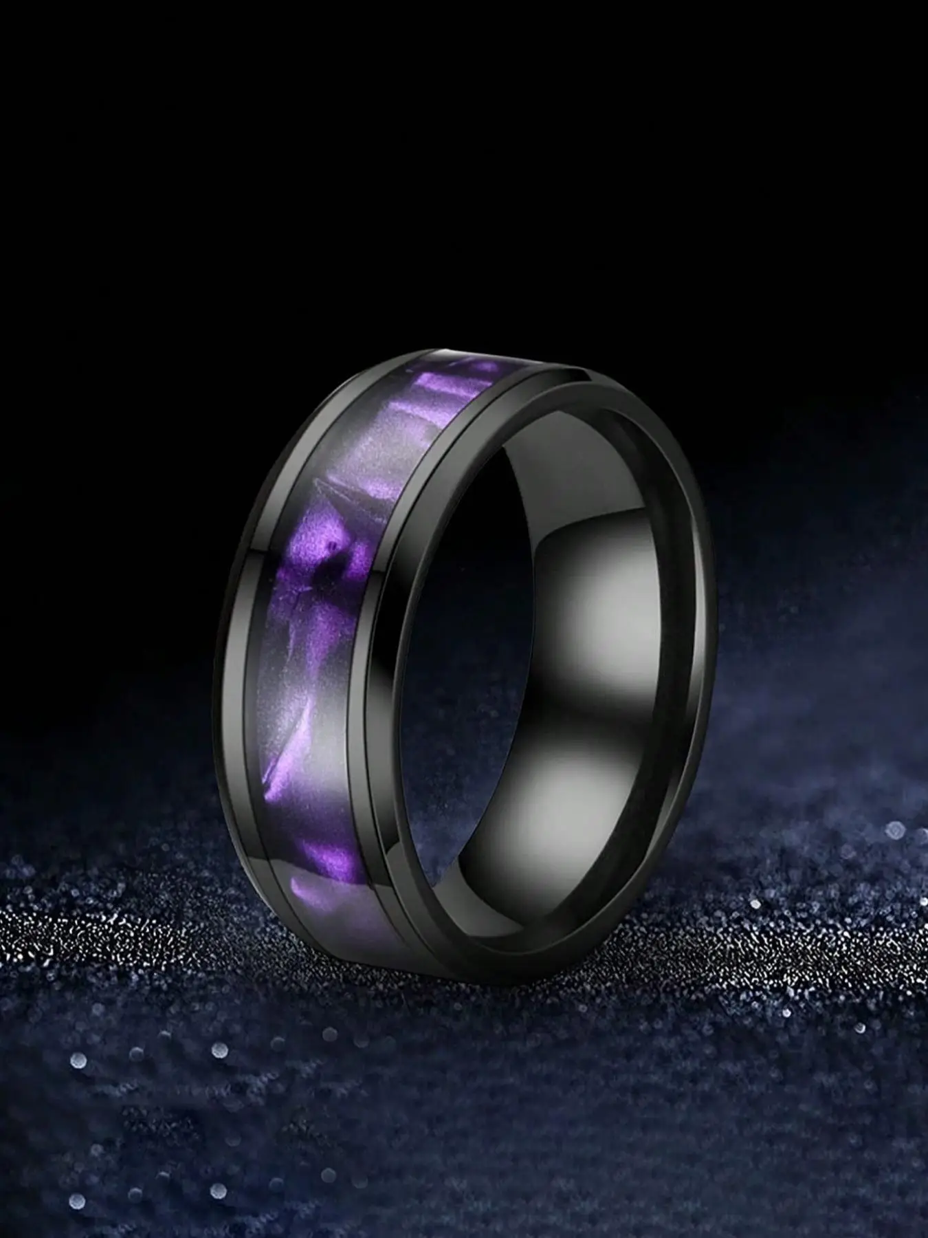 Classic Style Colorblock Titanium Steel Ring for Men, Street Trend Style Ring for Boys, Fashion Jewelry for Daily & Party Decoration, Holiday Gifts fo