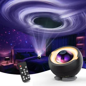 Black Hole Galaxy Star Projector with Cosmic Eye Night Light, Truly Sublime Galaxy Light with Dual-Color Gentle Stars, Dimmable & Adjustable for Bedroom Relaxation, Home Decor, Party, and Gift