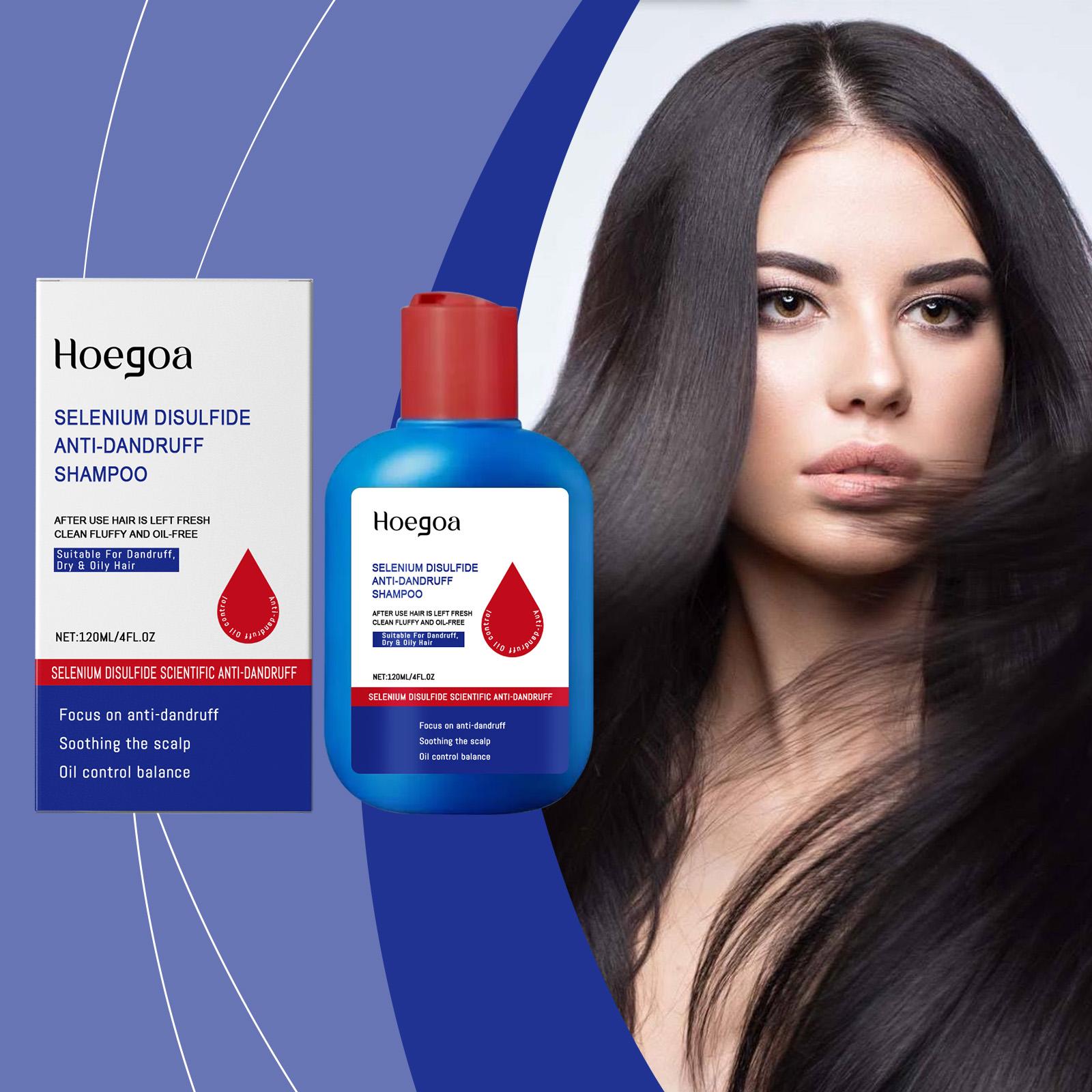 【BUY 1 GET 1】120mL Selenium Disulfide Anti-Dandruff Shampoo, Oil Control Hair Care Product for Itch Relief, Scalp Cleansing & Refreshing Deep Cleansing