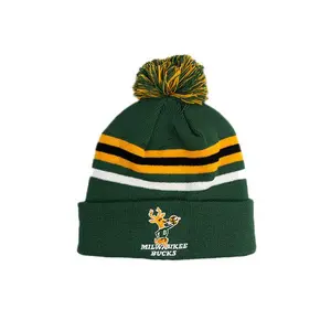 HWC '68 Striped Milwaukee Bucks Knit Hat