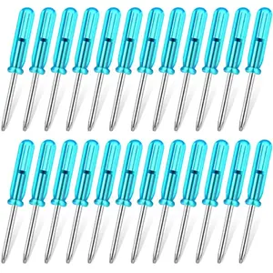 100pcs Pocket Screwdriver Mini Tops Tiny 2.0mm Pocket Cross Eyeglass Screwdriver with Blue Handle for Watches Cellphone HDD Camera Laptop Repair Tool Cross,  Electronics Repair Tool, Mini Cross Screwdriver, Precision Repair Tool, Blue Handle