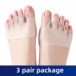 3 Pairs Toe Separators for Yoga & Fitness, Soft Silicone Foot Alignment Tools - Relieve Bunion Pain, Pedicure Aid for Men Women Gel Manicure