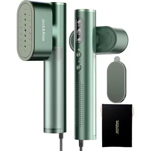 Dual Voltage Travel Steamer Clothes,100-220V Portable,15s Heat Up,Steam & 2 In 1, Travel Size Garment Steamer,Large Ceramic Heat Panel,& Europe Traveling home use