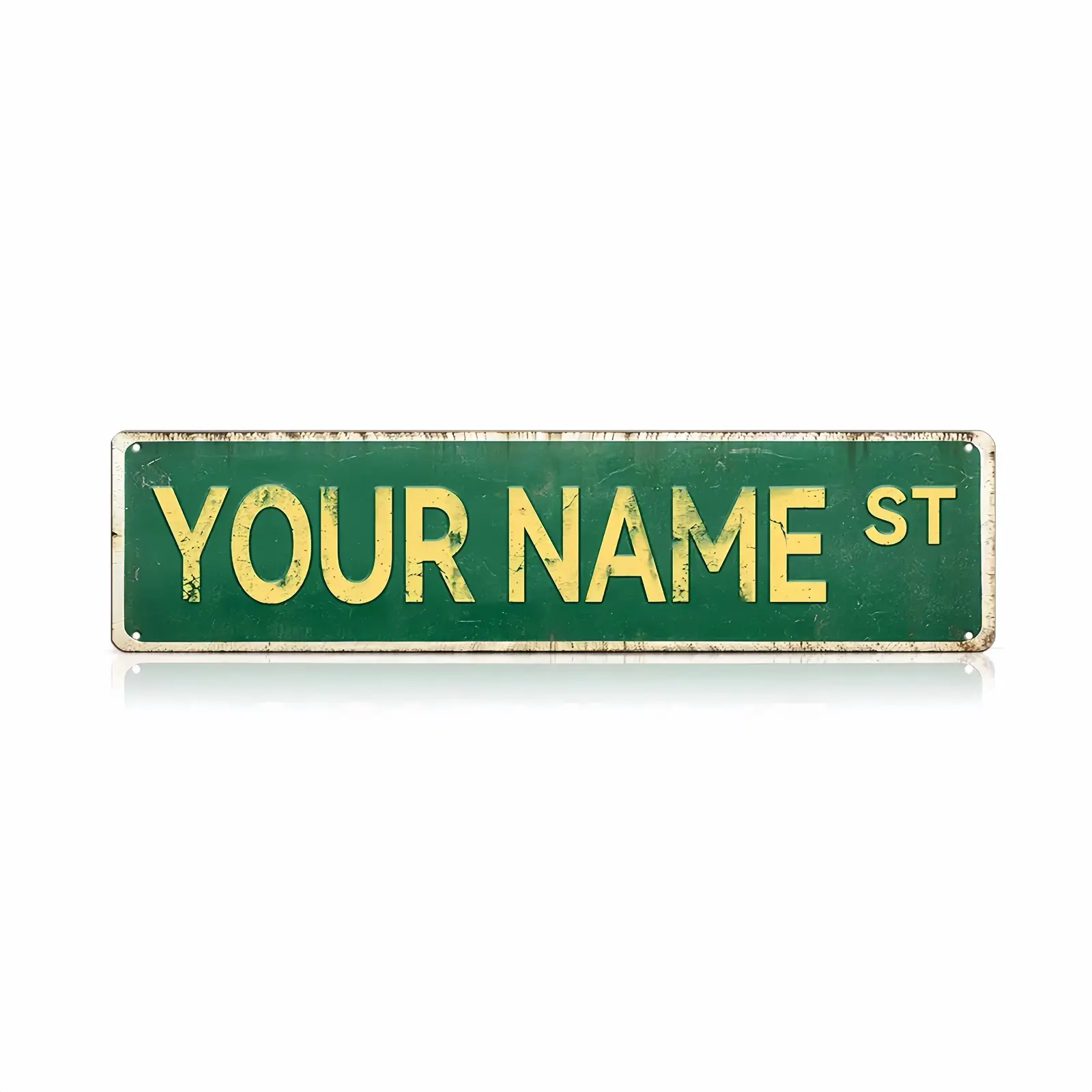 Customizable Vintage Aluminum Street Sign, 16x4in Personalized Road Name Plate, Rustic Indoor Outdoors Wall Decor for Home/Bar, Perfect Christmas Gift - Palette & Wall
