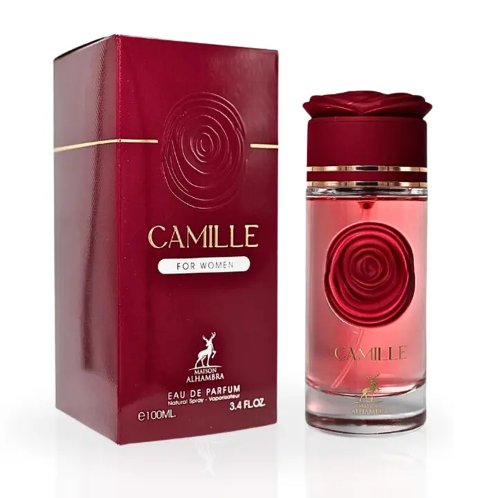 Lattafa Maison Alhambra Camille, Woody Floral Perfumes for Women with Rose, Patchouli & Cedarwood, Clean Girl Scent, Eau de Parfum Spray 100ml (3.4 oz), Single Item, Fragrances, Women Perfumes, Clean Girl Perfume