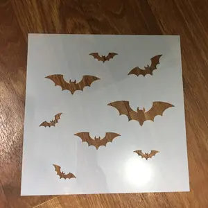 Bats reusable stencil for bleaching or fabric dye