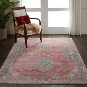 Nourison Global Vintage Persian Traditional Vine and Bloom Indoor Area Rug