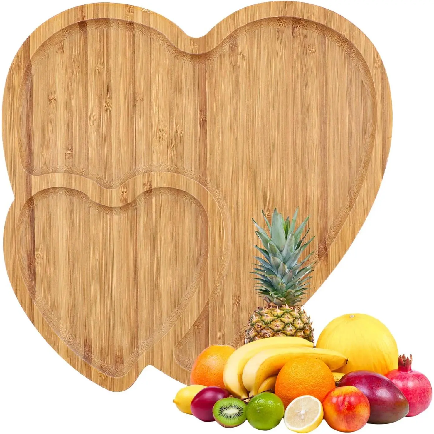 Heart  Tray - Heart Shaped Cheese Board & Serving Platter for Snack, Candy, Fruit - Rustic Decor for Valentine's Day