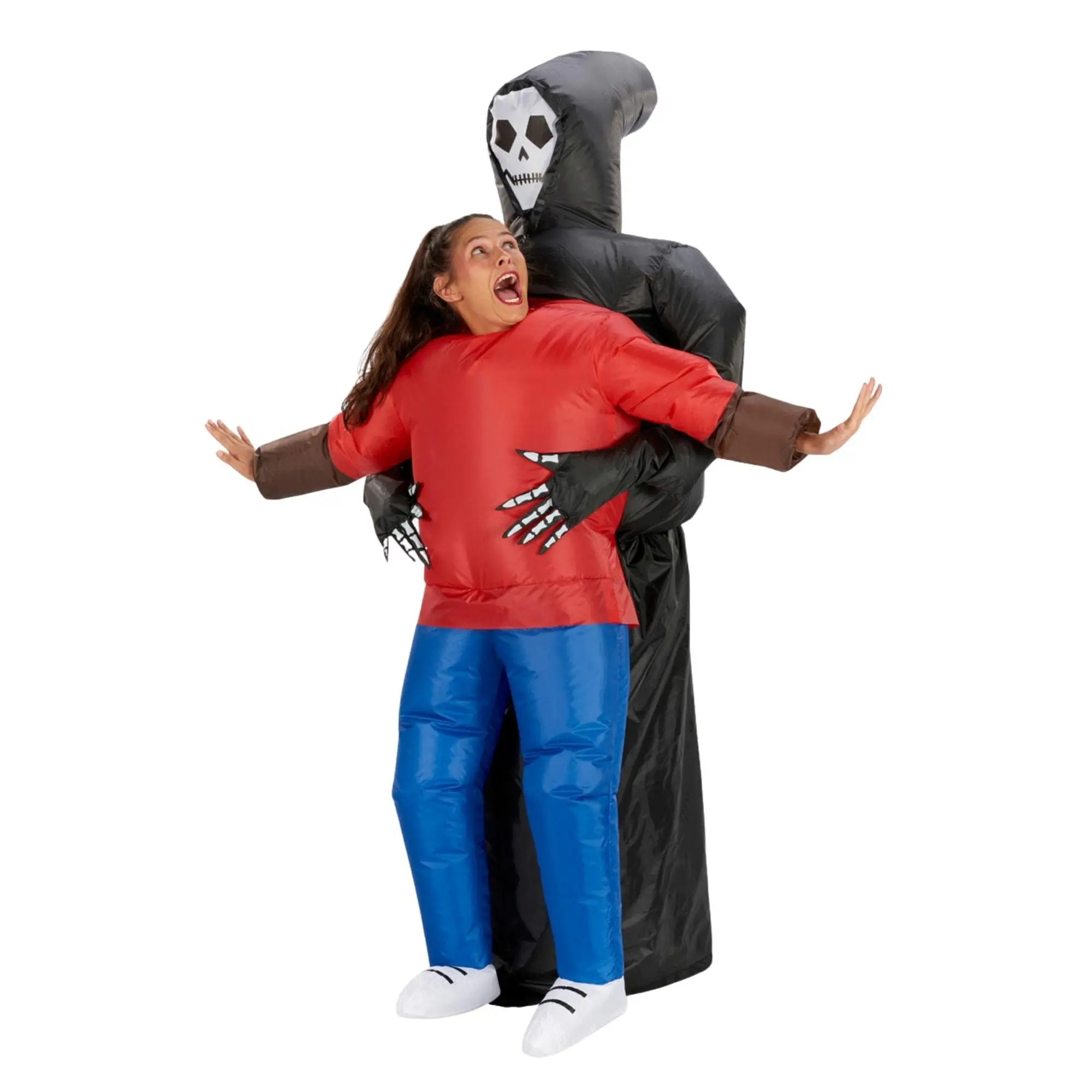 Inflatable Grim Reaper Adult Costume, Scary, Clothes, Halloween