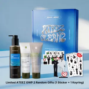 BRMUD × ATEEZ Cleanz Special Edition Mud Care Trio Pore Cleansing Oil + Pack-to-Foam Cleanser + Relief Mud Mask Limited Edition • Includes ATEEZ Photo Card + Random Sticker & Keyring