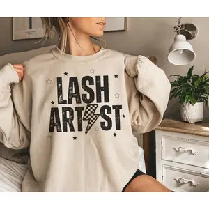 Retro Lash Artist Sweatshirt, Lash Tech Gift, Eyelash Tech Sweater, Lash Artist Gift, Esthetician Crewneck, Lash Boss, Babe, Grad Gift