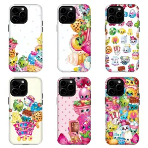 Colorful Cartoon Food Phone Case, Cute Grocery Store Print Protective Cover For iPhone 11 12 13 14 15 16 17 Pro Max For Samsung S26 S25 S24 S23 S22-Aesthetic Gift For Him/Her/Anime lovers