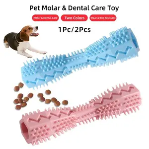 Durable Pet Teeth Cleaning Chew Stick, Dual-Function Tooth Massager Toy, Soft Rubber Dog Chewing Accessory, Ideal for Canine Oral Care
