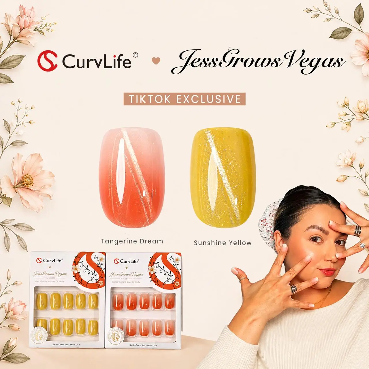 CurvLife × JessGrowsVegas: The Jess Edit Cat Eye Press-On Nails