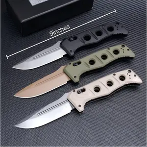 2750S fast opening large folding knife, G10 handle, anti-corrosion and wear-resistant high hardness blade, outdoor camping and driving survival EDC tool, the best gift.
